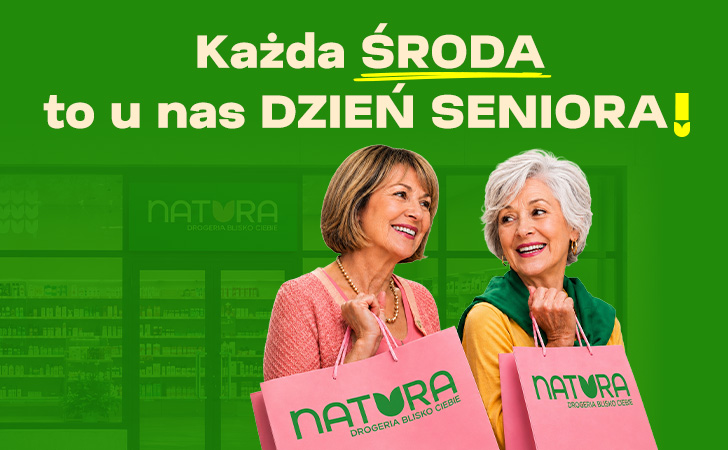 Drogerie Natura wprowadziły „Dzień Seniora” – rabaty dla seniorów 60+ w każdą środę